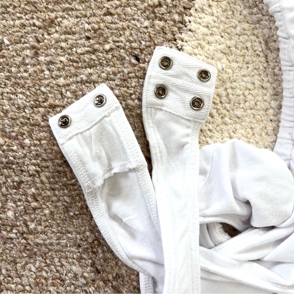 NBD x Revolve White Exposed Open Back Long Sleeve Bodysuit - Picture 6 of 7